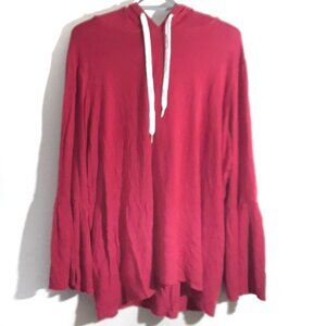 Love & Legend 3xl ladies Red Bell Sleeve Hooded Top
